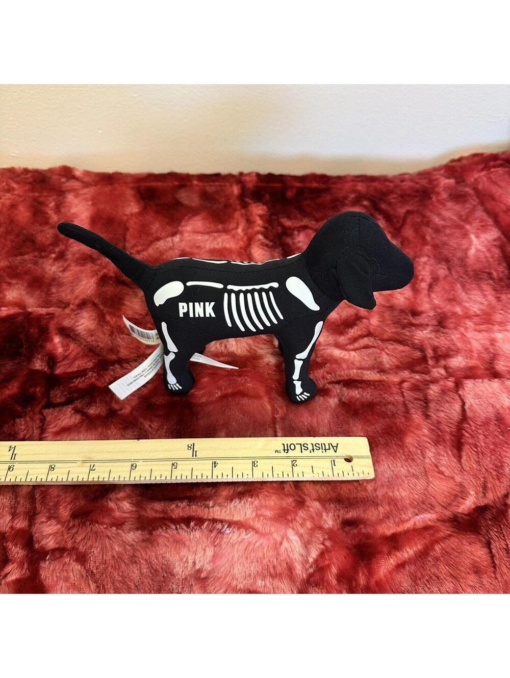 Victoria’s Secret PINK BLACK MINI DOG HALLOWEEN Skeleton 2023